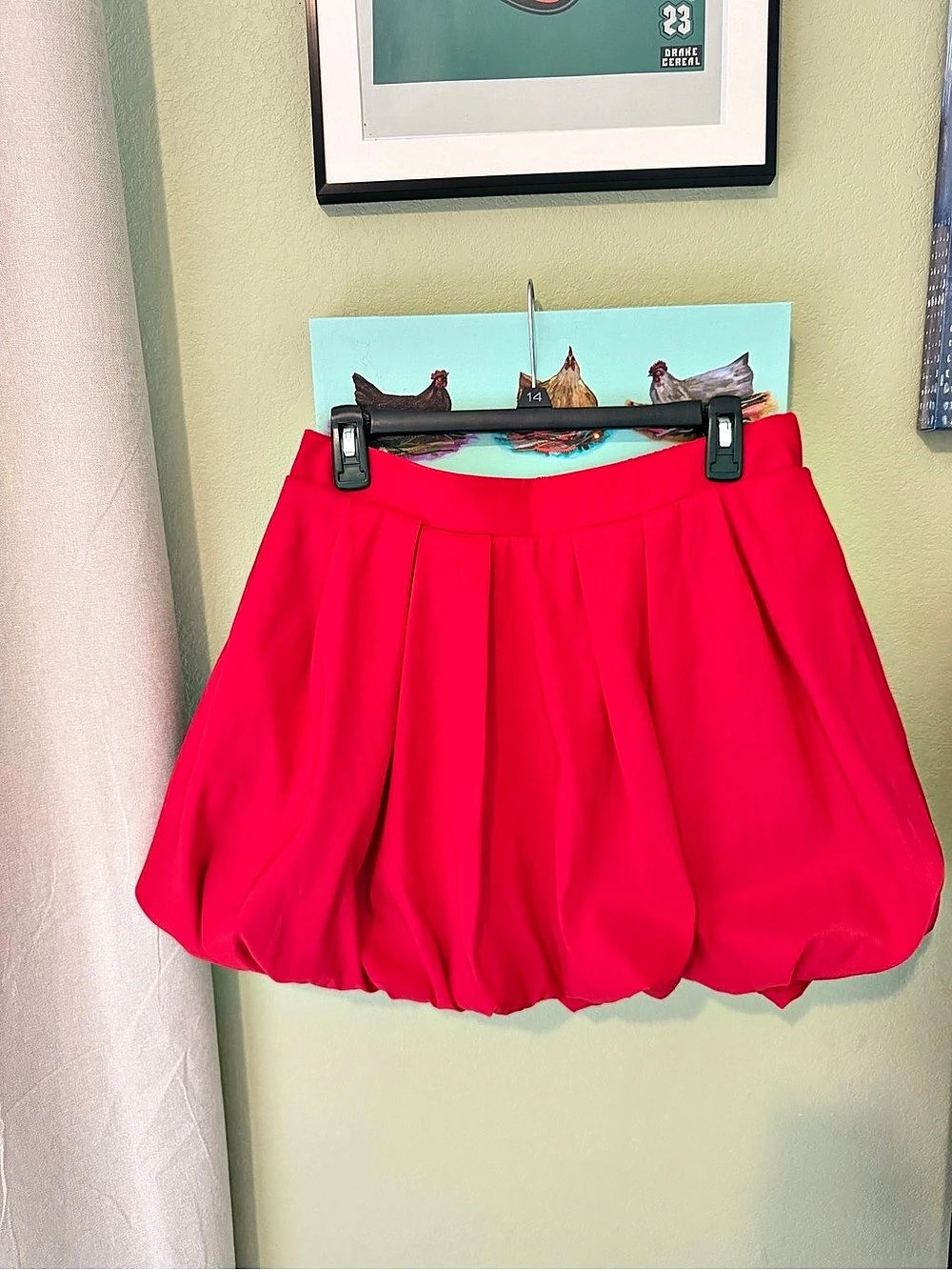 a new day Women's Mini Bubble Skirt Red Size Medium